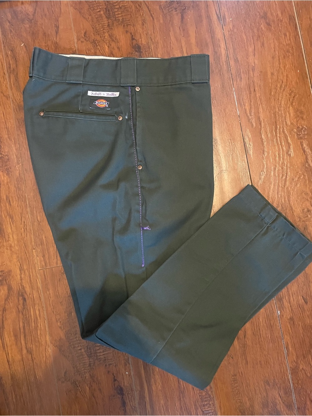 Needles x Dickies collaboration Men's Dark Green Chinos